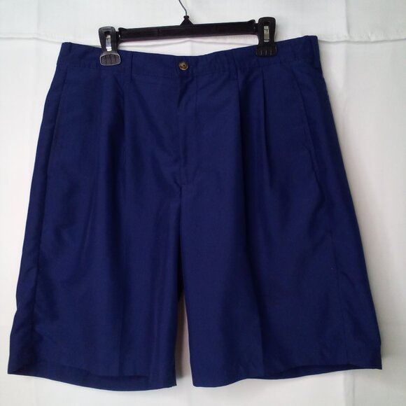 Fairway Golf Collection Shorts Men 36 Pleated Blue - Picture 1 of 15